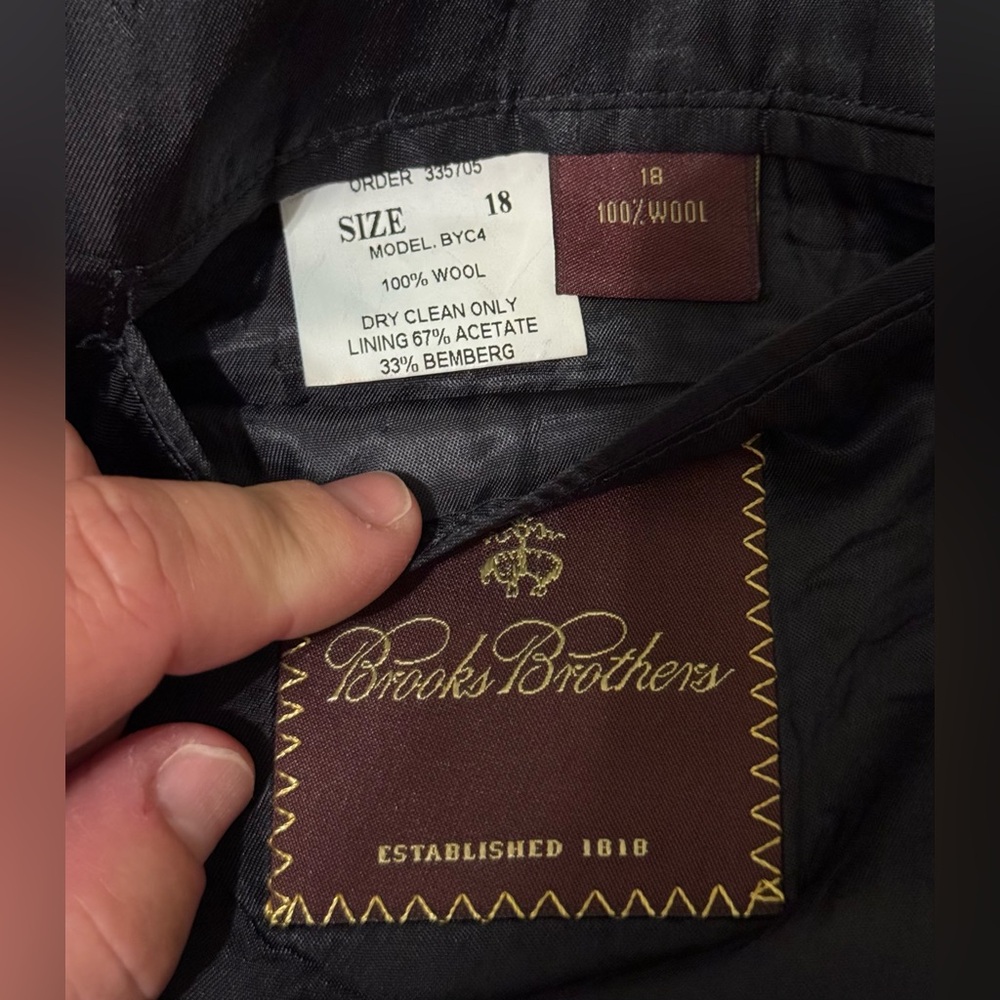 Brooks Brothers Women's Loro Piana Superfine Italian Wool Blazer Gold Buttons 18 - Picture 7 of 9